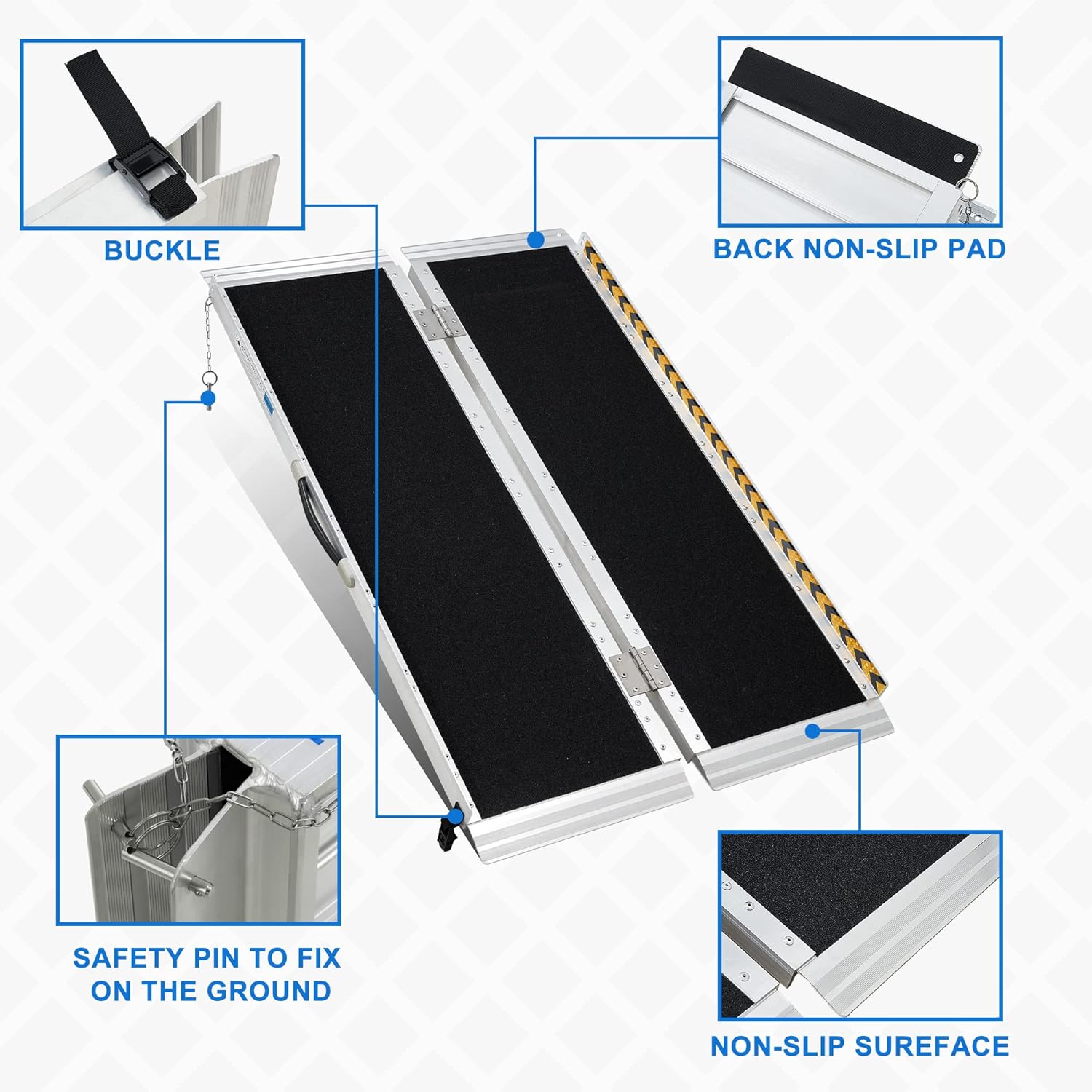 800 lbs Capacity Light weight threshold ramp - each - Image 2